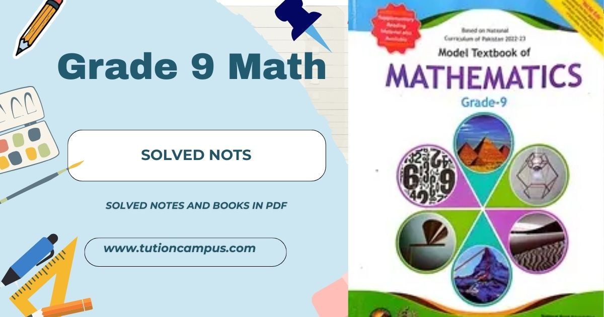 Pakistani student studying from National Book Foundation Class 9 Maths book with Federal Board PDF solutions 2025 edition