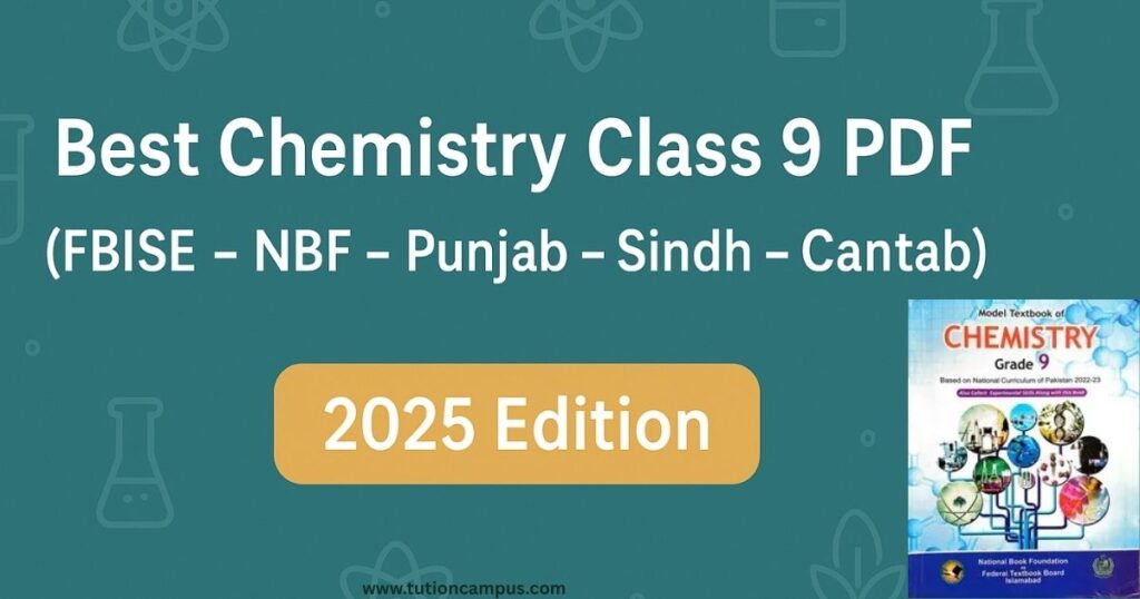 Students studying from the Class 9 Chemistry Book PDF for Federal Board and National Book Foundation 2025 edition with solved exercises and updated syllabus.