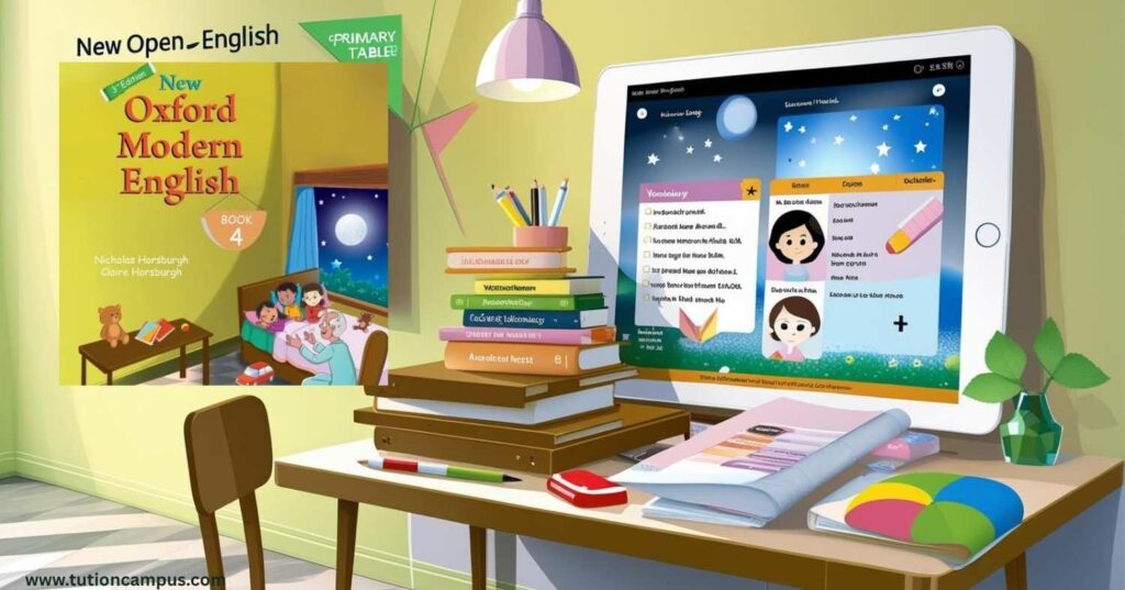 The Spirit of Ramadan chapter solution with lantern and open English book.