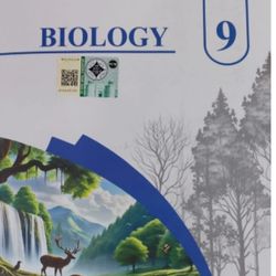 Student practicing class 9 biology solved MCQs and short questions for Punjab board exams