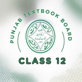 Punjab Curriculum and Textbook Board Class 12 official logo with green emblem and Urdu text
