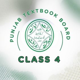 Punjab Curriculum and Textbook Board Class 4 official logo with green emblem and Urdu text